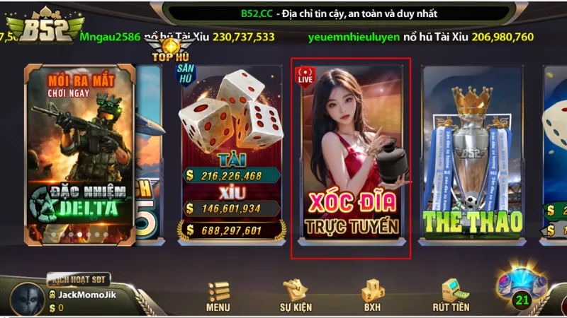 Giới thiệu về Xóc đĩa B52 CLUB